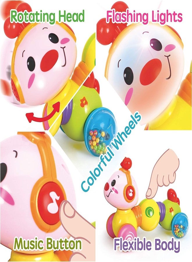 Lefan Baby Toys 6 Months Plus Crawling Toys for 1 2 3 4 5 Year Old Girls Gifts with Music & Light Press & Go Baby Toys 12+ Months 1st Birthday Gifts for Girls Boys (Color May Vary) - Image 5
